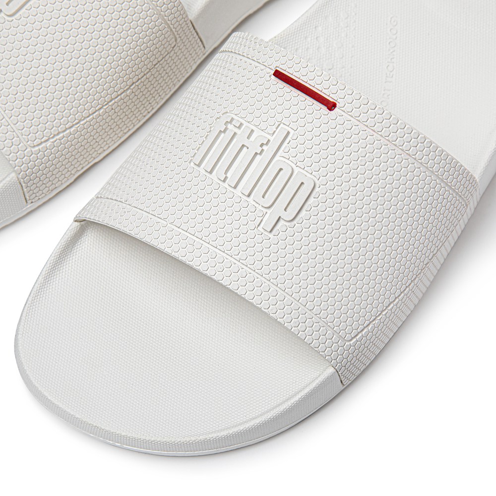 Fitflop Mens Slides White - Iqushion Pool - 64DQYMFAN